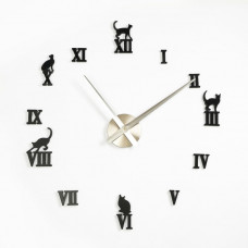 Дизайнерские часы-наклейка DIY Clock AL020-B "Кошечки"